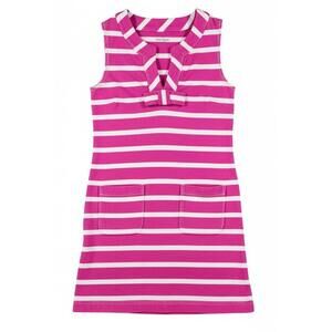 Kate Spade New York Tropez Striped Shift Dress XS Pink White Bow Pockets Summer